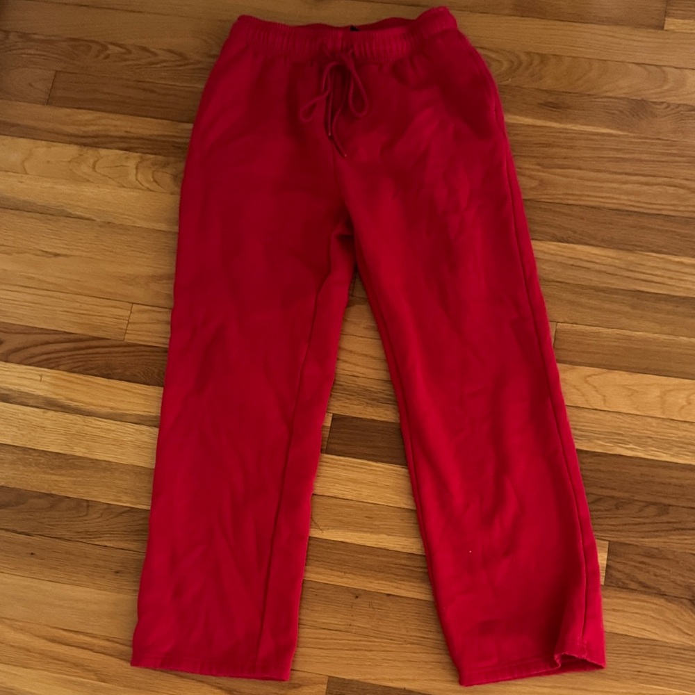 Women's Red Wide Leg Pants